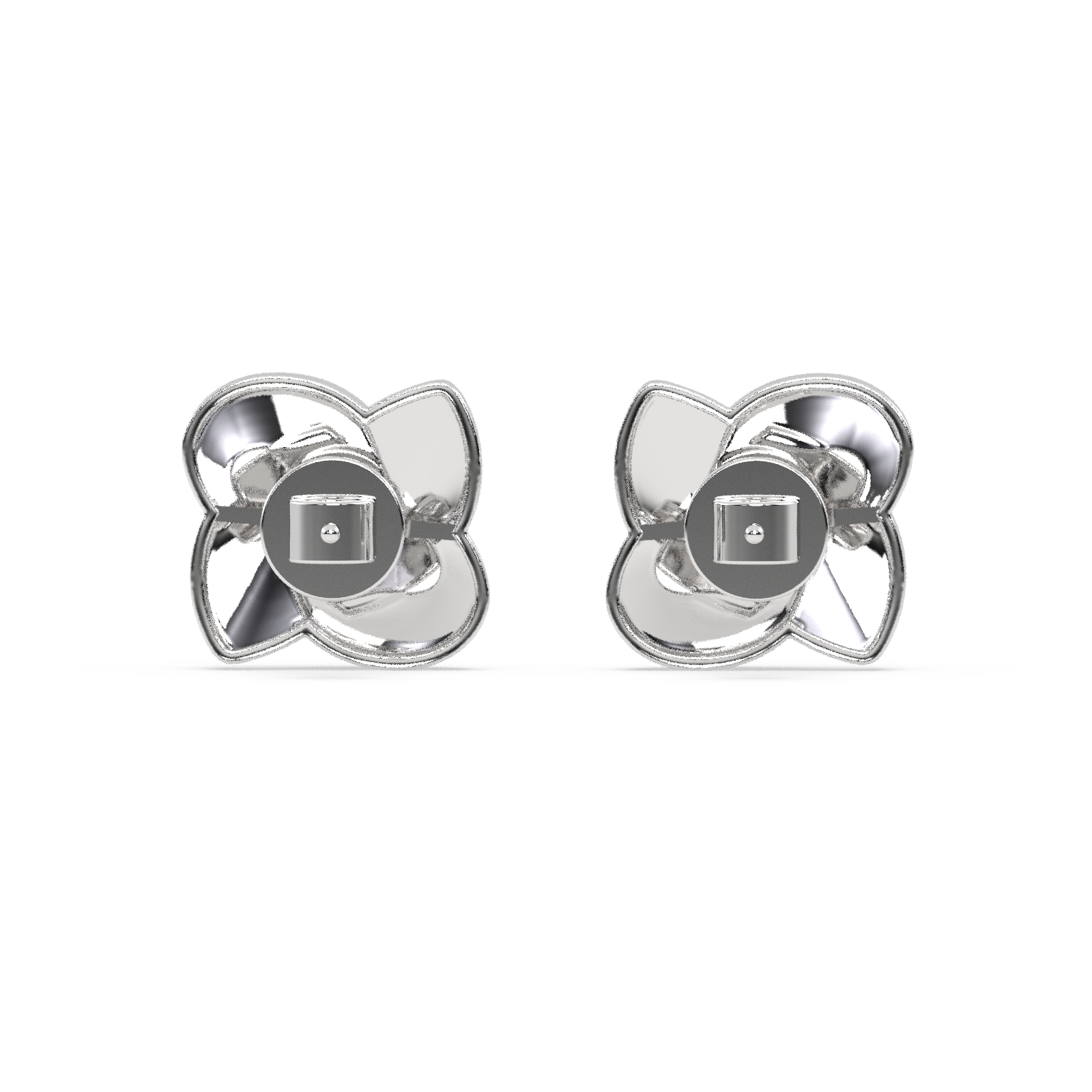 14 K Gold Studded TW 1.8ct E VS1 Lab Diamond Studs Earring